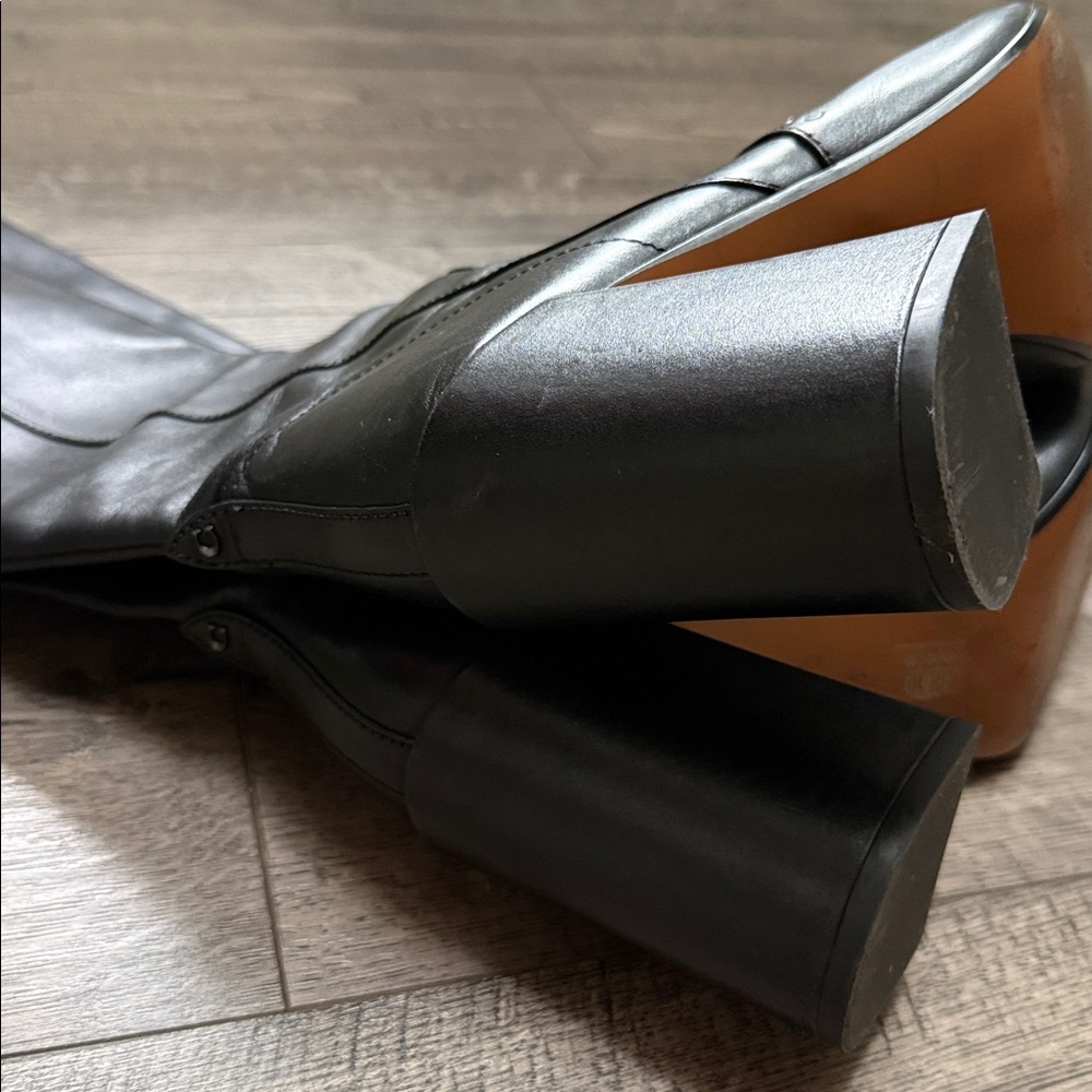 Coach Black Heeled Knee-High Boots - Picture 10 of 14